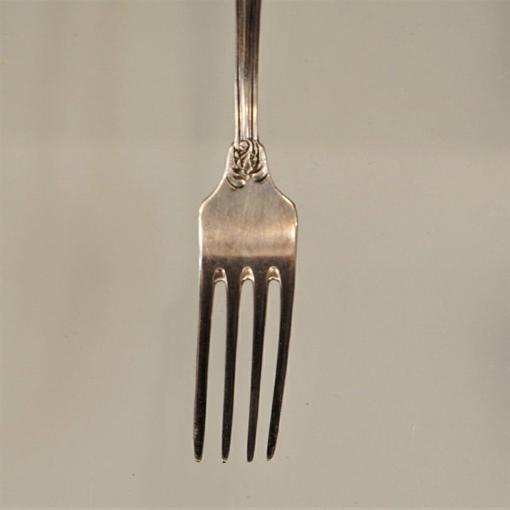Antique Fork Silverplate Non US Unidentified Pattern Maker - Picture 5 of 11